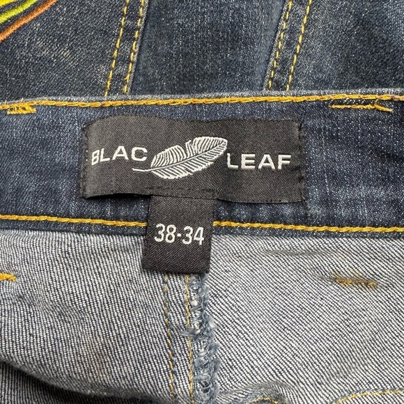 BLACK LEAF Men's Distressed Jeans Blue 38/34 - Picture 11 of 12